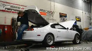 McKain's 7675 CEA Supra Dyno   1133whp @ 37psi C85