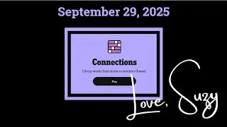 Connections of the Day for September 29, 2025: Group words that share a common thread.