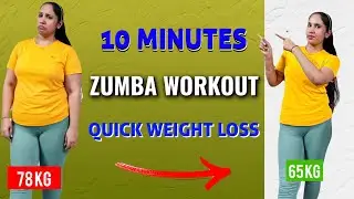 10 MIN ZUMBA WORKOUT to Burn Belly Fat FAST! 🔥 Fun At Home Cardio Routine