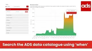 How to search the ADS data catalogue using the 'when' function