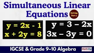 Simultaneous Linear Equations (Part 5) | Solving Q1&ndash;Q2 | IGCSE & Grade 9&ndash;10 Algebra
