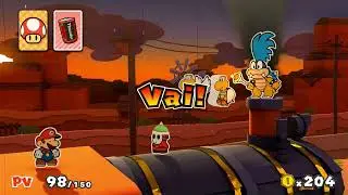 Paper mario color splash boss fight Larry Koopa