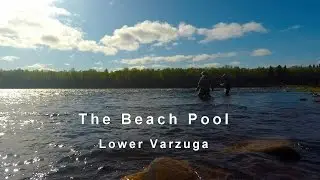 Salmon Fishing Action in the Beach Pool on Lower Varzuga in Russia
