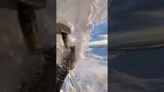 Isbanking p&aring; mobilmast p&aring; Geitfjellet