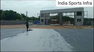 Ashphalt Base Basketball Court Synthetic Surface Installation Prime Coating Part 1