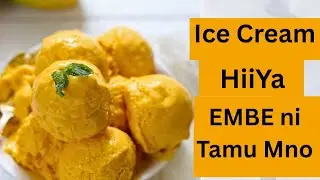 Smooth and very sweet mango ice cream