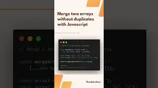 Merge two arrays without duplicates with JavaScript #javascript #js #code #codeindoor