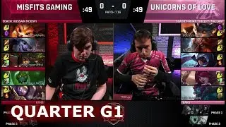 Misfits vs Unicorns of Love | Game 1 Quarter Finals S7 EU LCS Summer 2017 Play-Offs | MSF vs UOL G1