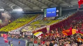 Roma - Bodo/Glimt 4-0: l'inno della Roma, la coreografia della Curva Sud, il Nostro Stemma