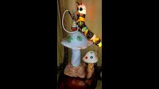 Stone Carving Hookah Smoking Caterpillar Sculpture by Sal Orlando