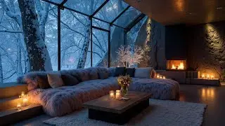 Cozy Winter Lounge Piano Music ~ 3 Hours Soft Relaxing Piano for Winter Ambience