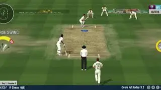 Starc cleans Hop with a reverse swing.