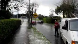 Car skidding on hill at Caherdavin, Limerick