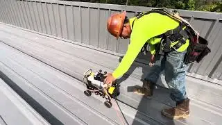 How to do metal roof works, used roof seamer machine, coping, metal flashing, joints and caulking