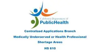 Medically Underserved or Health Professional Shortage Areas (HS 610)