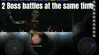 Defeating Skeletron and eye of chuthlu at the same time!