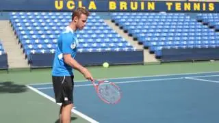 UCLA men's tennis players showcase trick shots