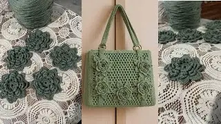 Tutorial on making crochet flowers. #crochetflowermaking #crochetwork #handcraft #knitting #handmade