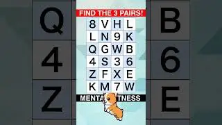 FIND THE 3 PAIRS! [BRAIN GYM] Daily Cognitive Workout #SeniorCare #MemoryGame #AntiAging