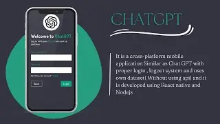 Chat GPT Mobile Application using React Native and Own Dataset