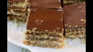 Incredible HOMEMADE Hungarian ZERBO Cake | Apricot and Walnut Recipe