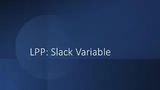 Slack Variable