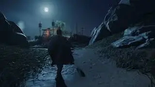 The Most Beautiful Night Walk Under the Moon | Ghost of Tsushima | Peaceful Ambience | 4k 60 fps |