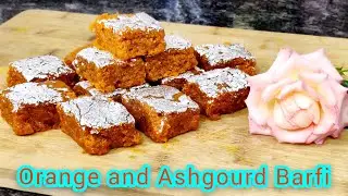 Orange and Ashgourd Barfi Recipe | Orange Barfi