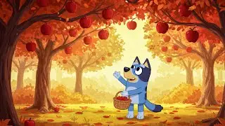Autumn Apple Picking with Bluey 🍎 Chill Lofi Beats to Relax & Focus 🍁 Lofi Vibes to Start Your Day