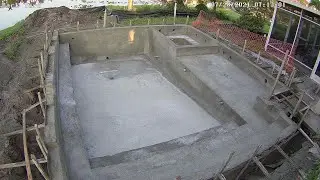 Gunite Pool Construction Time Lapse from IP Camera