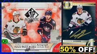 BOXES ARE NOW 50% OFF?!? - 2023-24 SP Authentic Hockey Hobby Box Break x2 - Connor Bedard