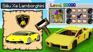 Minecraft Bedwars, Nhưng Vẽ Siêu Xe Lamborghini Được Giáp Netherite Và Kiếm Bay Troll Noob Team ??