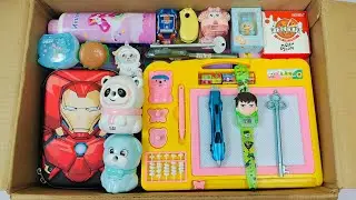 Unboxing Satisfying Stationery Collection 📚 Writing Board, Geometry Box, Watch, Sharpener, Eraser 