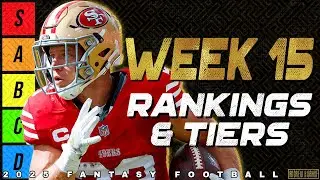 Week 15 Running Back Rankings - 2025 Fantasy Football