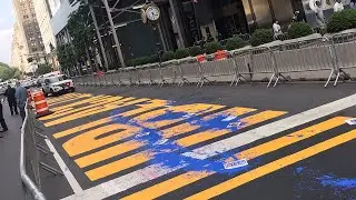 Vandals strike 'Black Lives Matter' mural outside Trump Tower again