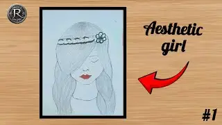 Aesthetic Girl Pencil Drawing | Step by Step Sketch
