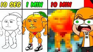 ¡DIBUJANDO a ITALIAN BRAINROT en 10 SEG, 1 MINUTO Y 10 MINUTOS! (RETO de DIBUJO) Palmita reacciona