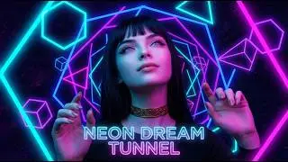 1 Hour Immersive Neon POV Visualizer | Blue Data Stream Tunnel (4K Sleep Ambience)