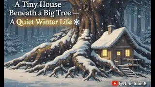 Cozy Winter Life ❄️ | Tiny House Under a Big Tree | ASMR