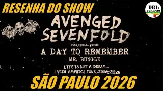 AVENGED SEVENFOLD: RESENHA DO SHOW “LIFE IS BUT A DREAM... LATIN AMERICA TOUR 2026” em SÃO PAULO
