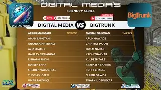 Digital Media vs BigTrunk | 16-Jan-25 | DDC - Digital Media's Friendly Series FE| Live Cricket Match