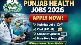 Punjab Health Department Jobs 2026 | Clerk, Computer Operator, Technical Posts | Apply Now