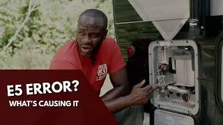 What is the E5 error code on a RV tankless water heater and how to fix?