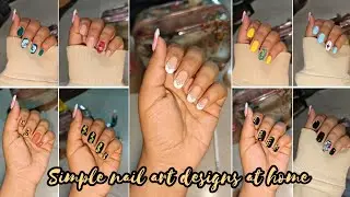 Simple nail art designs at home 🏡|| easy nail art designs for beginners without tools 