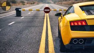 Experiment Cars vs 10 barrier gates - BeamNG.drive