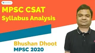 CSAT Syllabus Analysis | MPSC 2020 | Bhushan Dhoot Sir