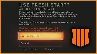 What Happens When you FRESH START in Black Ops 4 (Stat Reset)
