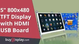Raspberry Pi 5 inch Capacitive Touch Screen 800x480 HDMI USB Interface
