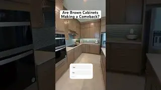 Are Brown Kitchen Cabinets making a comeback? #kitchendesign #kitchencabinets #modelhome