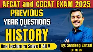 History PYQ in 2 Hours: AFCAT | CGCAT| Previous Year Questions | MCQ| #pyq